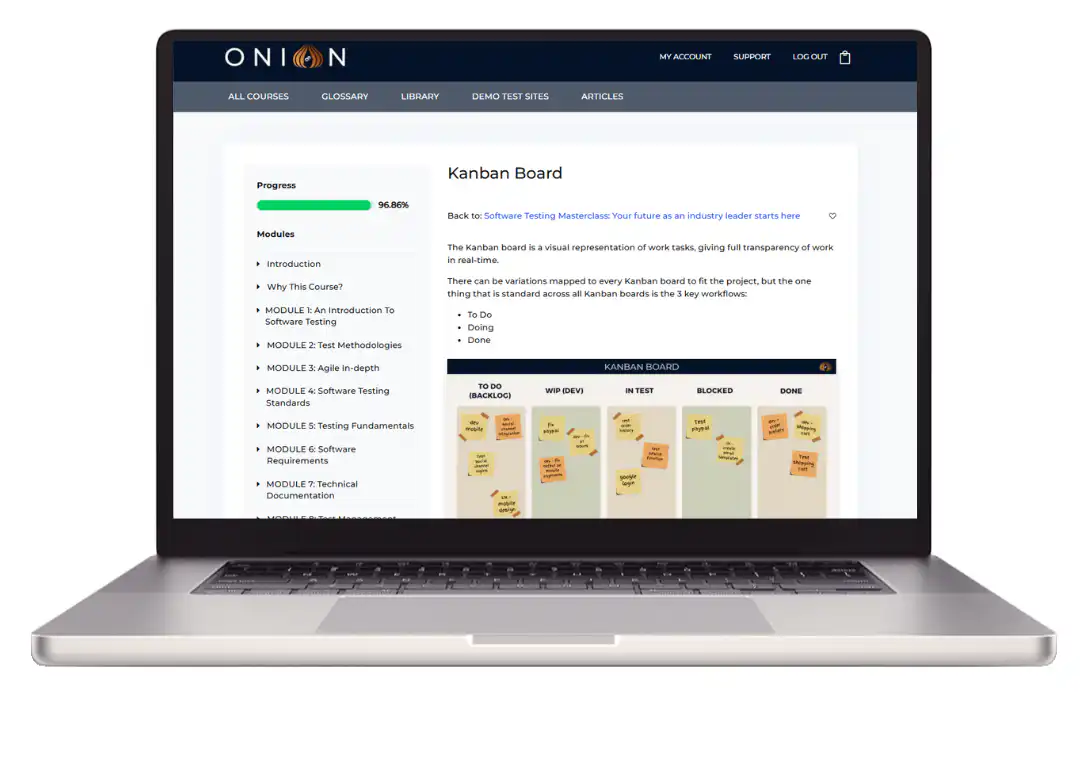 Course screen - index